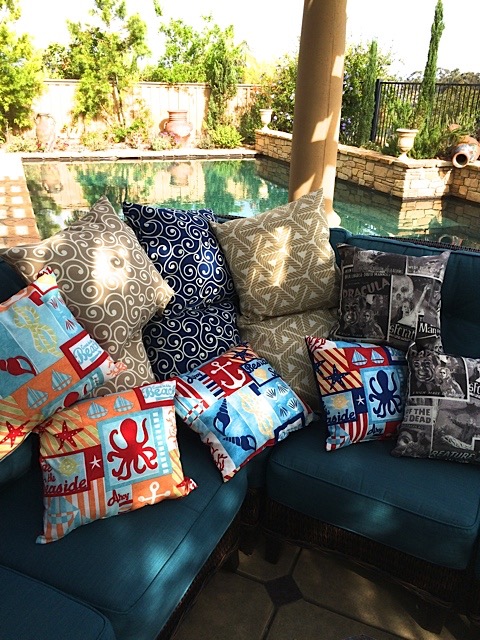 Outdoor Pillows <br>
All patterns, sizes and colors!